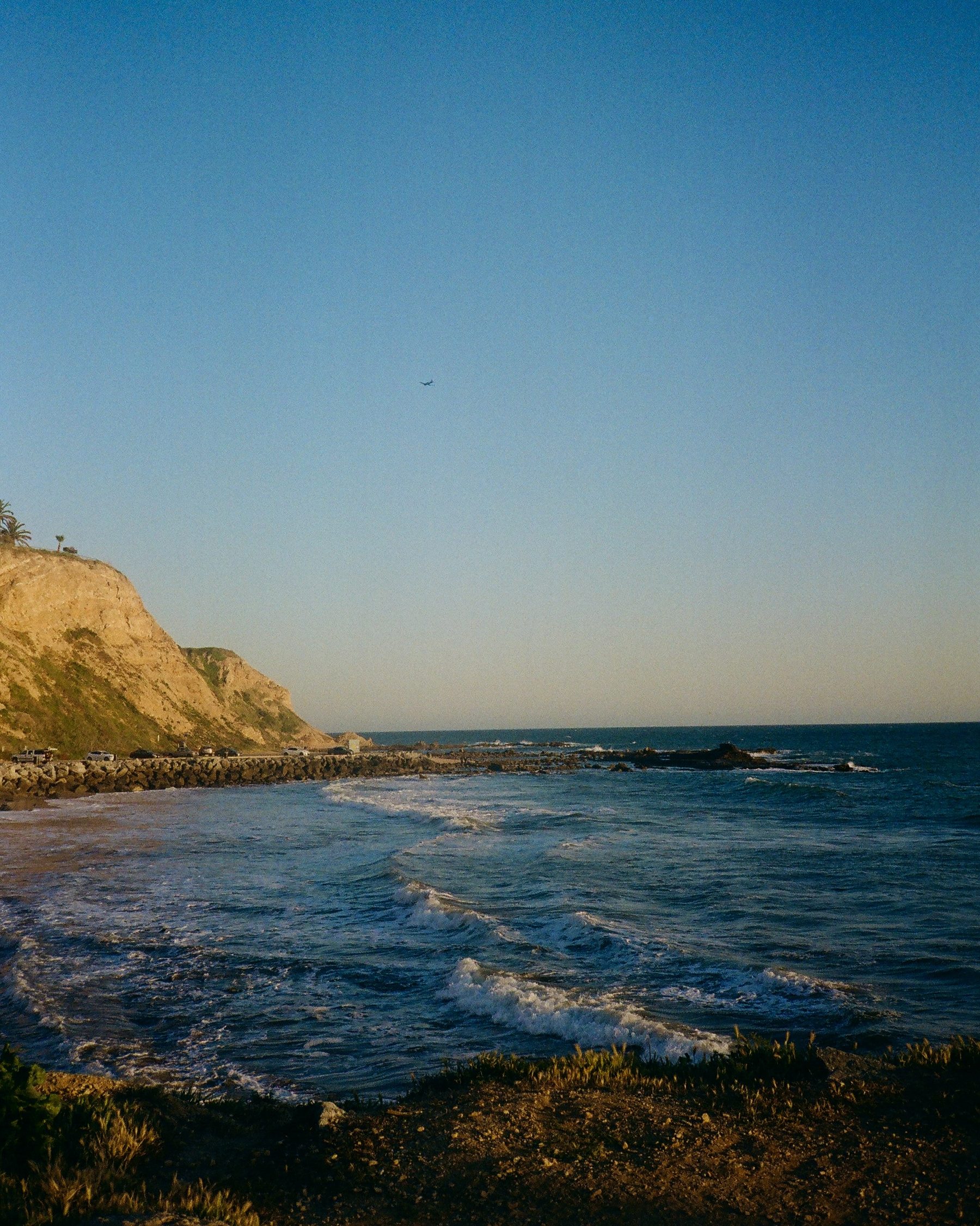 The coastline and breakwater at San Pedro